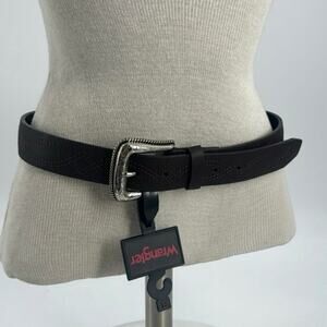 NWT Wrangler Western brown leather stitch belt